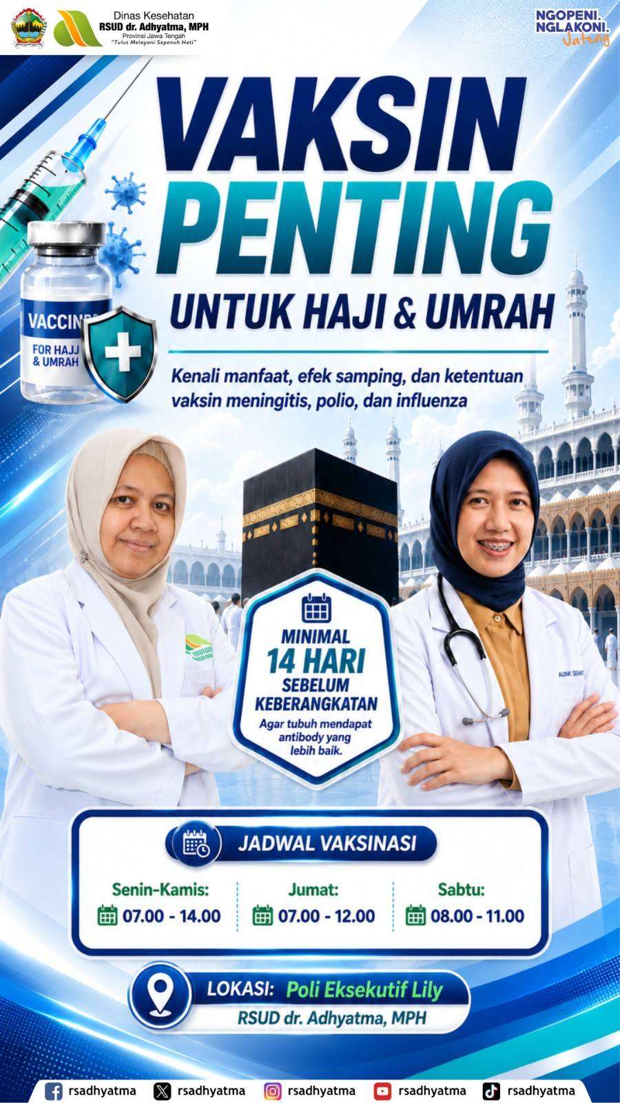 Vaksin di RSUD dr. Adhyatma, MPH 